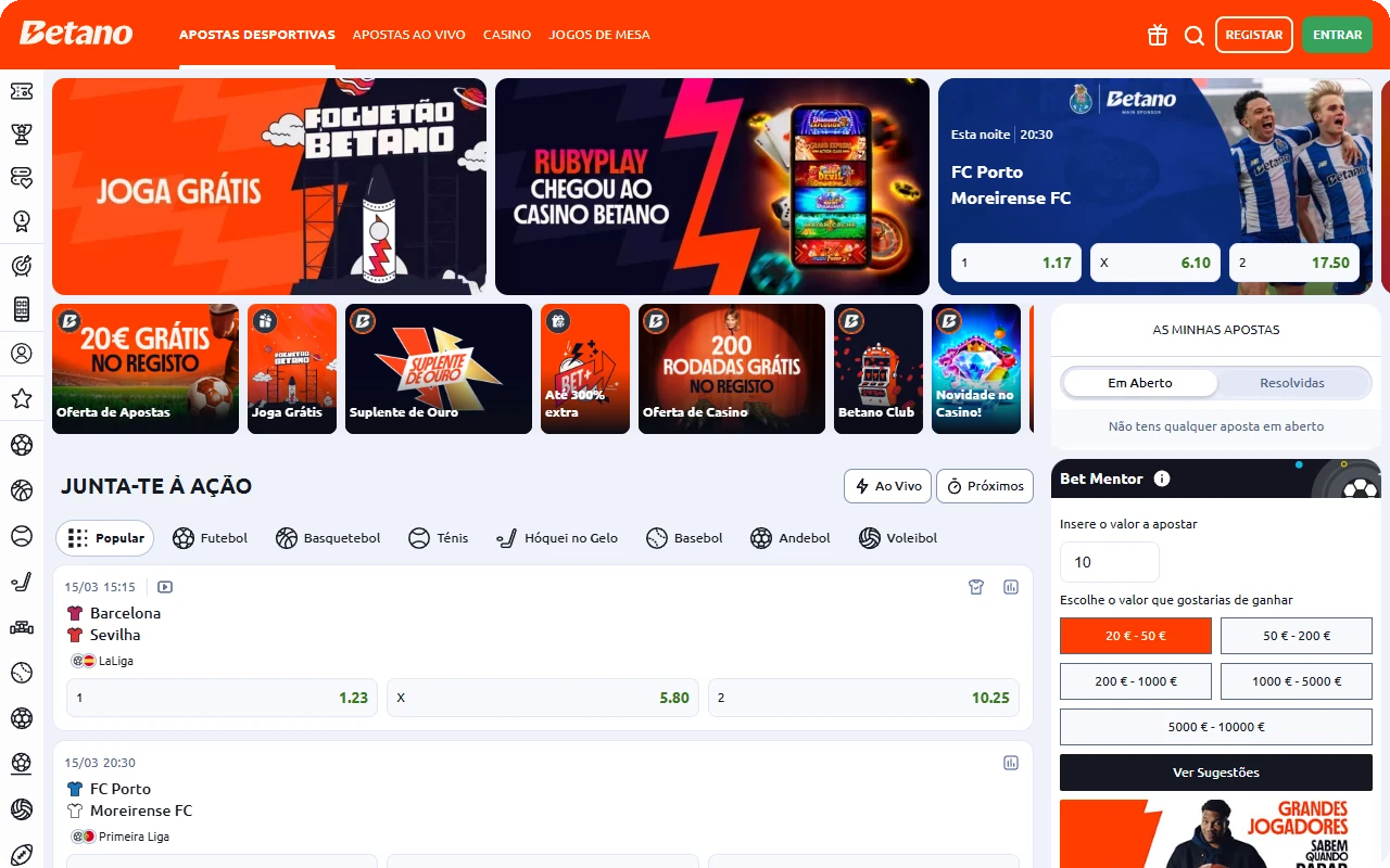 Betano casa de apostas em Portugal